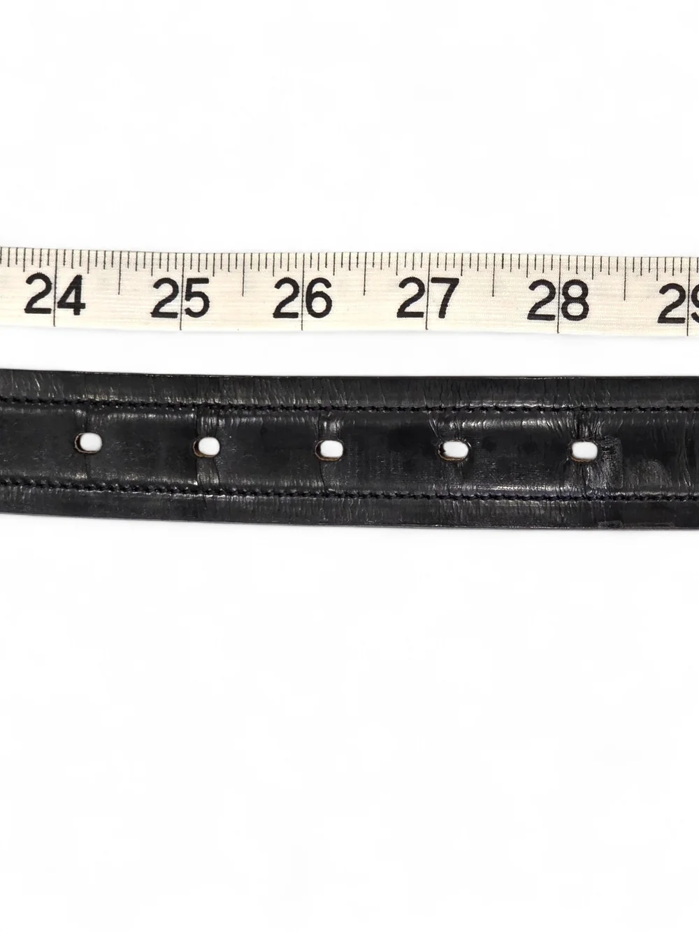 Banana Republic Black Genuine Leather Skinny Belt - Made in Italy - XS